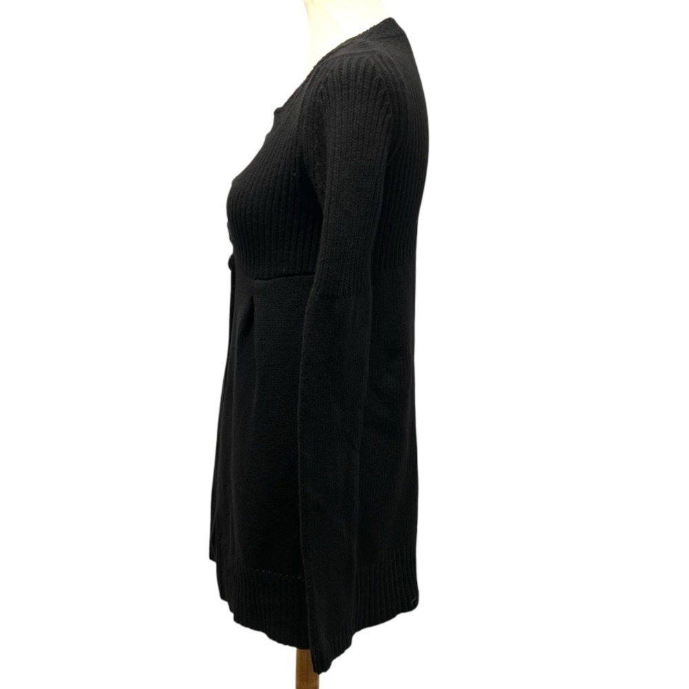Theory Black Wool Cashmere One Button Longline Women's Cardigan Sweater Small - Picture 6 of 11